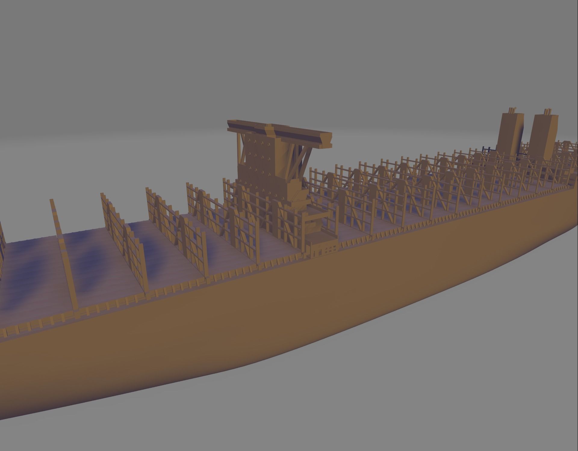 Triple E container ship miniature 3D print model_5