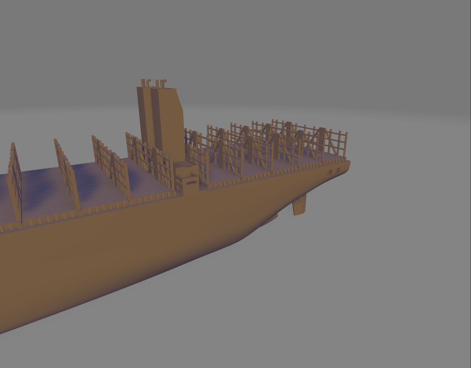 Triple E container ship miniature 3D print model_6