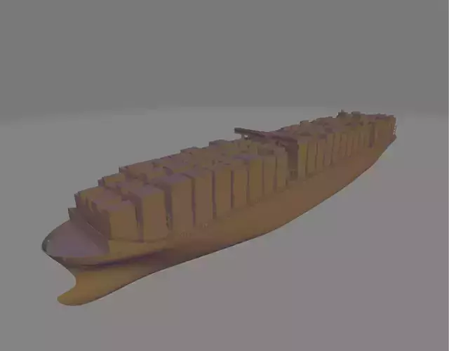 Triple E container ship miniature 3D print model