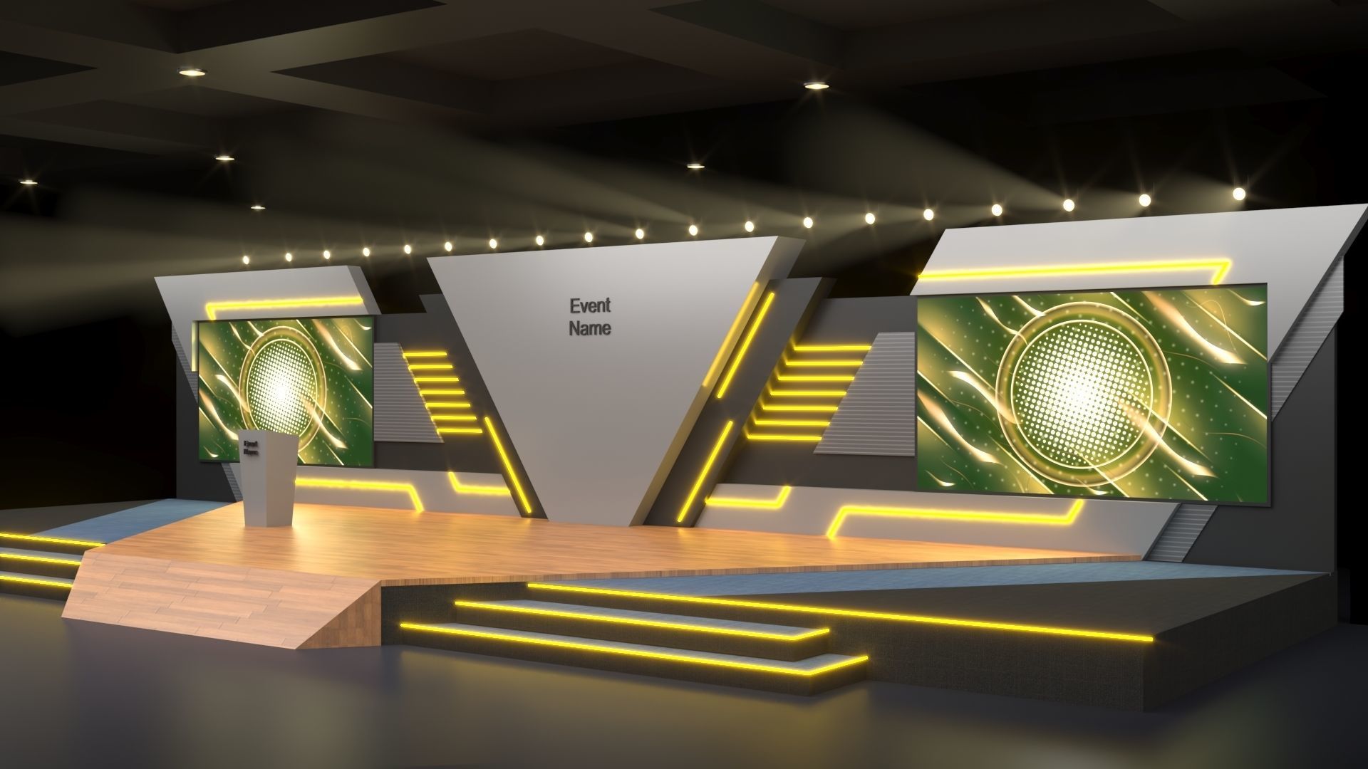 Virtual Stage 3D model_2