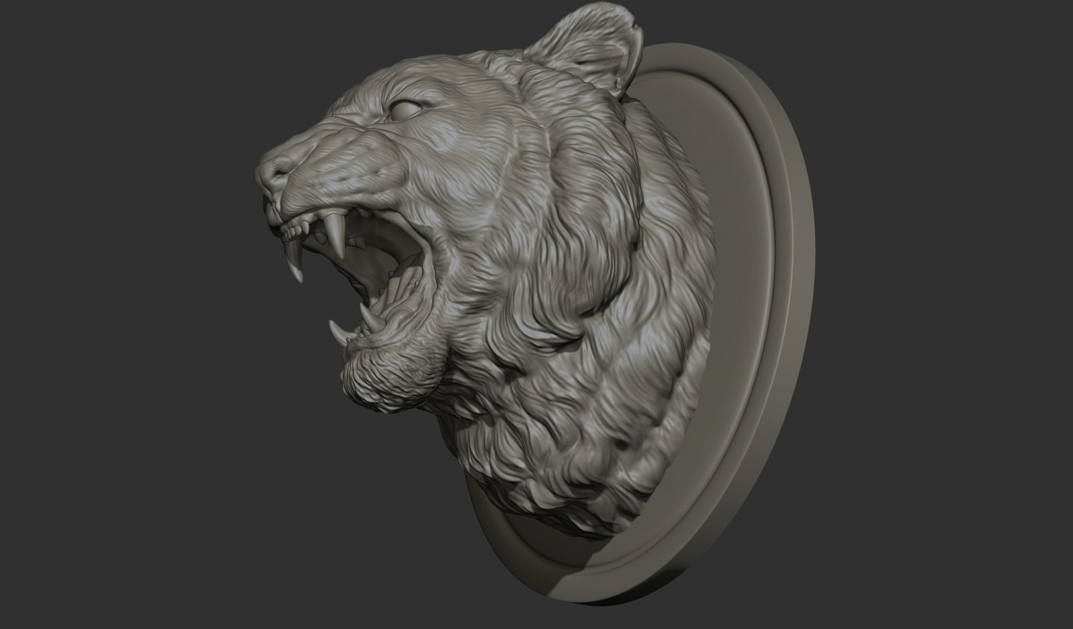 Tiger grin roar 3D print model_19