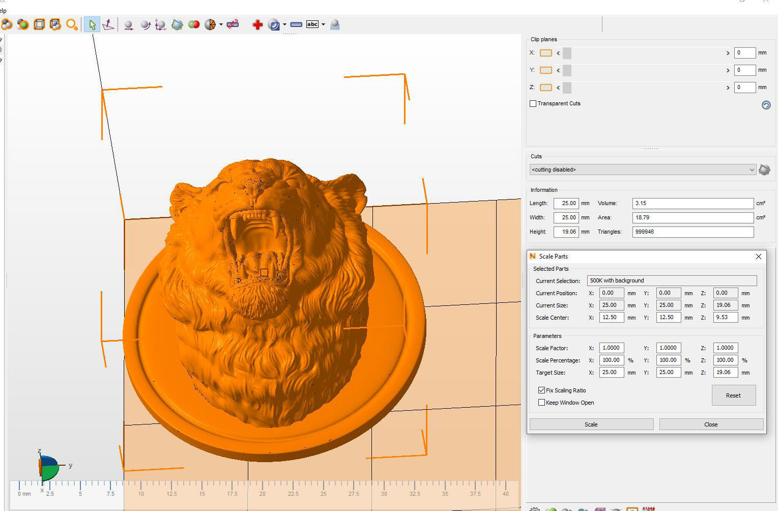 Tiger grin roar 3D print model_25