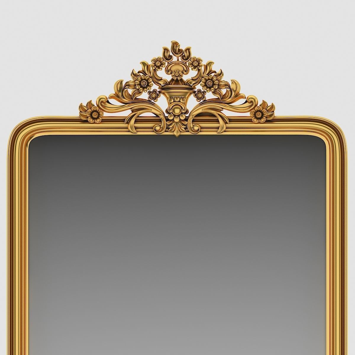 classic carved frame 01 3D model_2