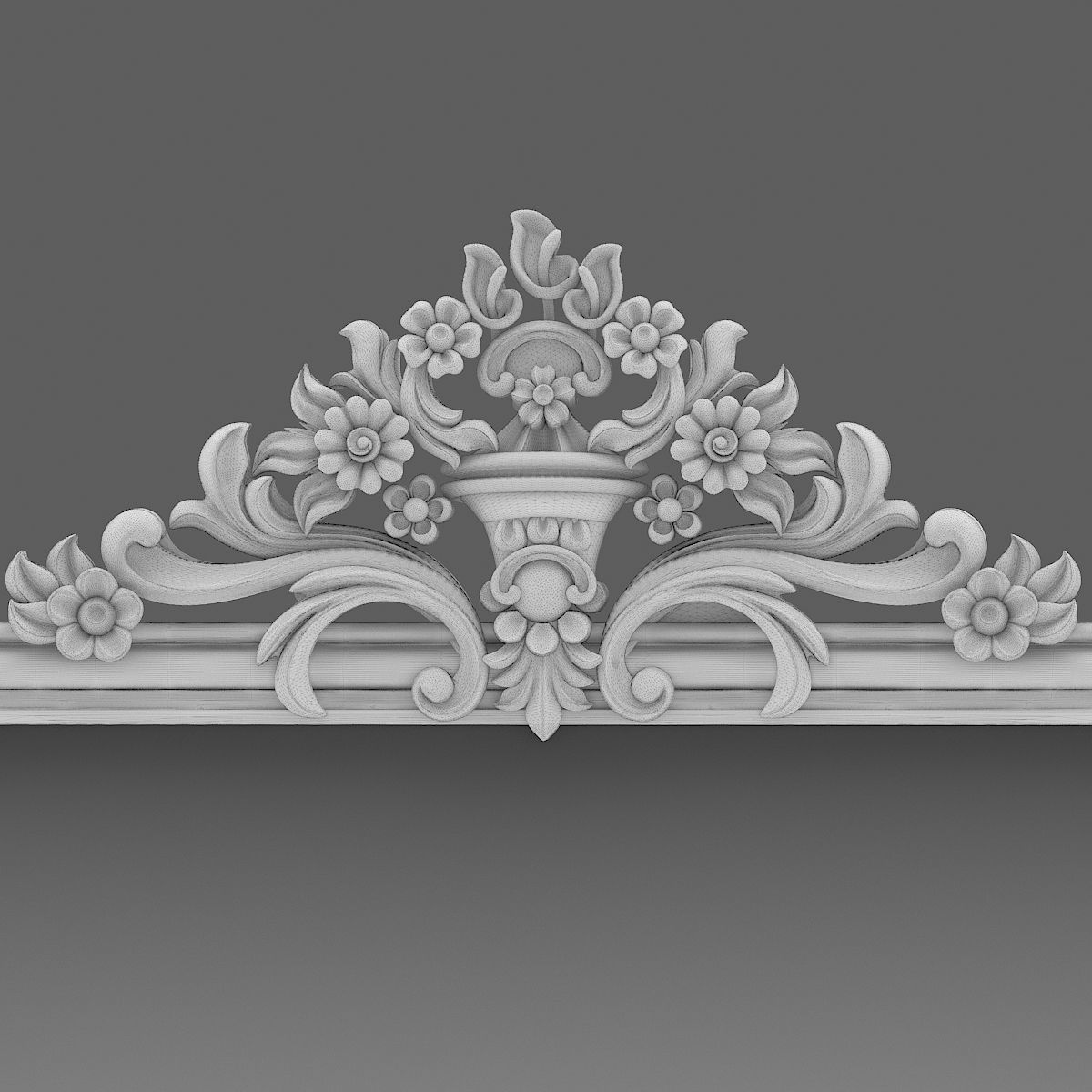 classic carved frame 01 3D model_4