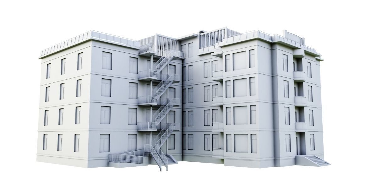 Sanatorium Building ID006 3D model_4