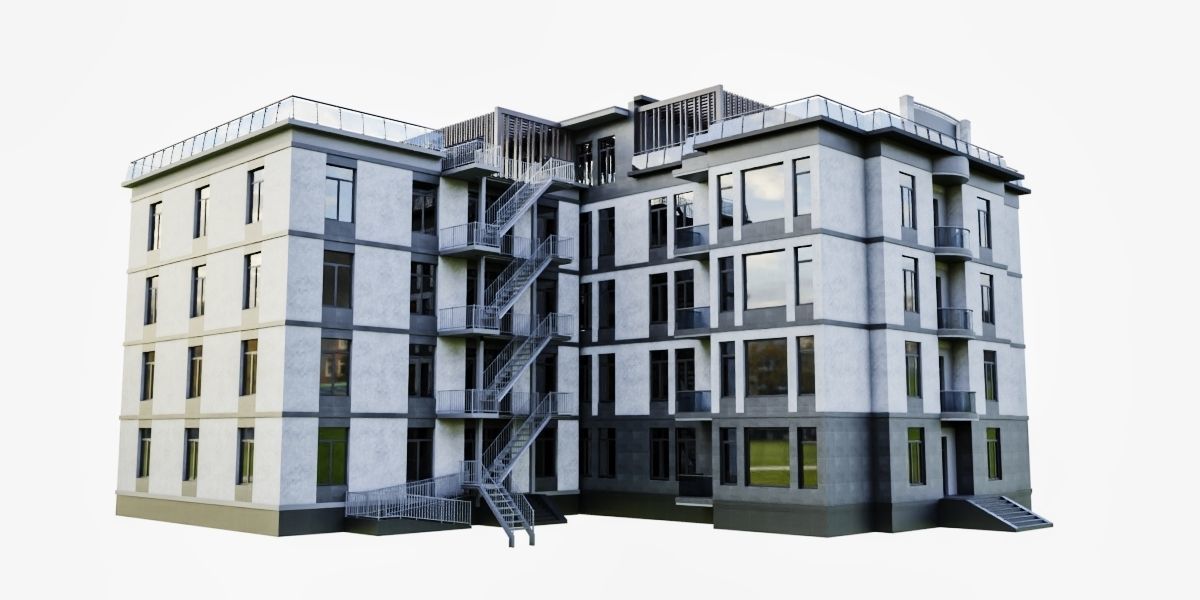 Sanatorium Building ID006 3D model_5