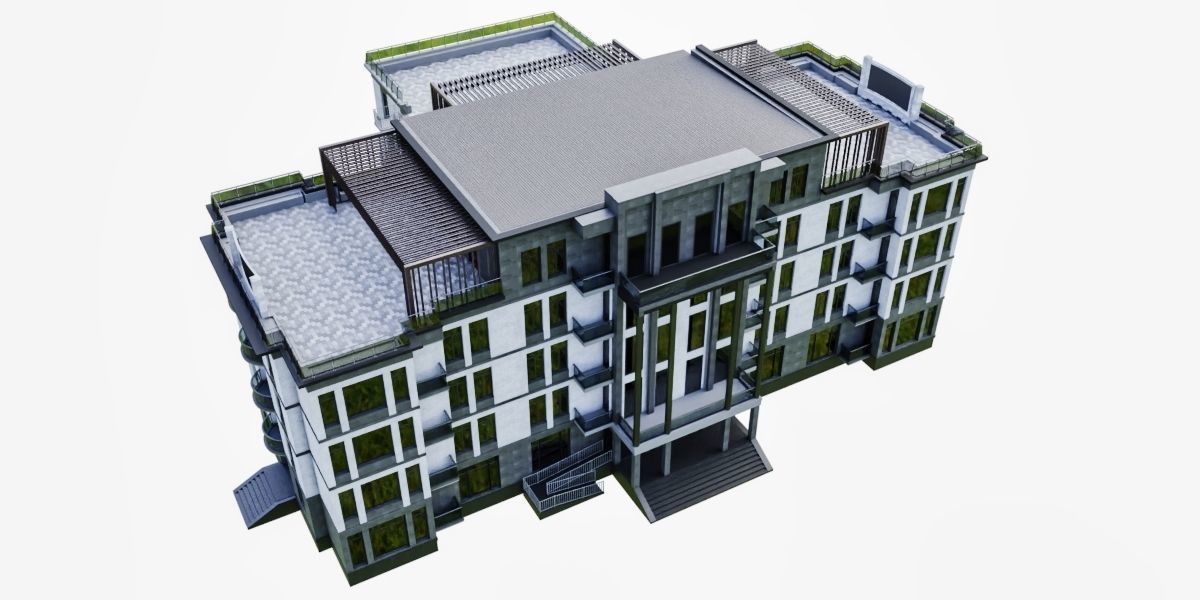 Sanatorium Building ID006 3D model_3