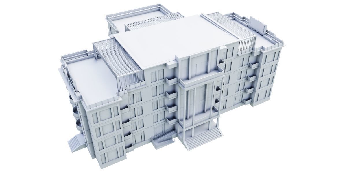 Sanatorium Building ID006 3D model_2