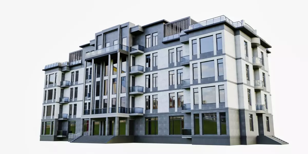 Sanatorium Building ID006 3D model_0