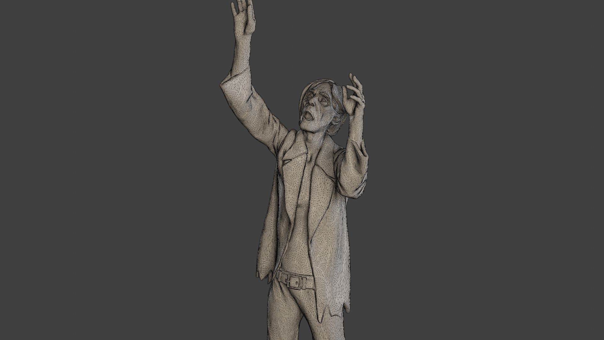 Casual Male Zombie CZ4 0001 3D print model_12