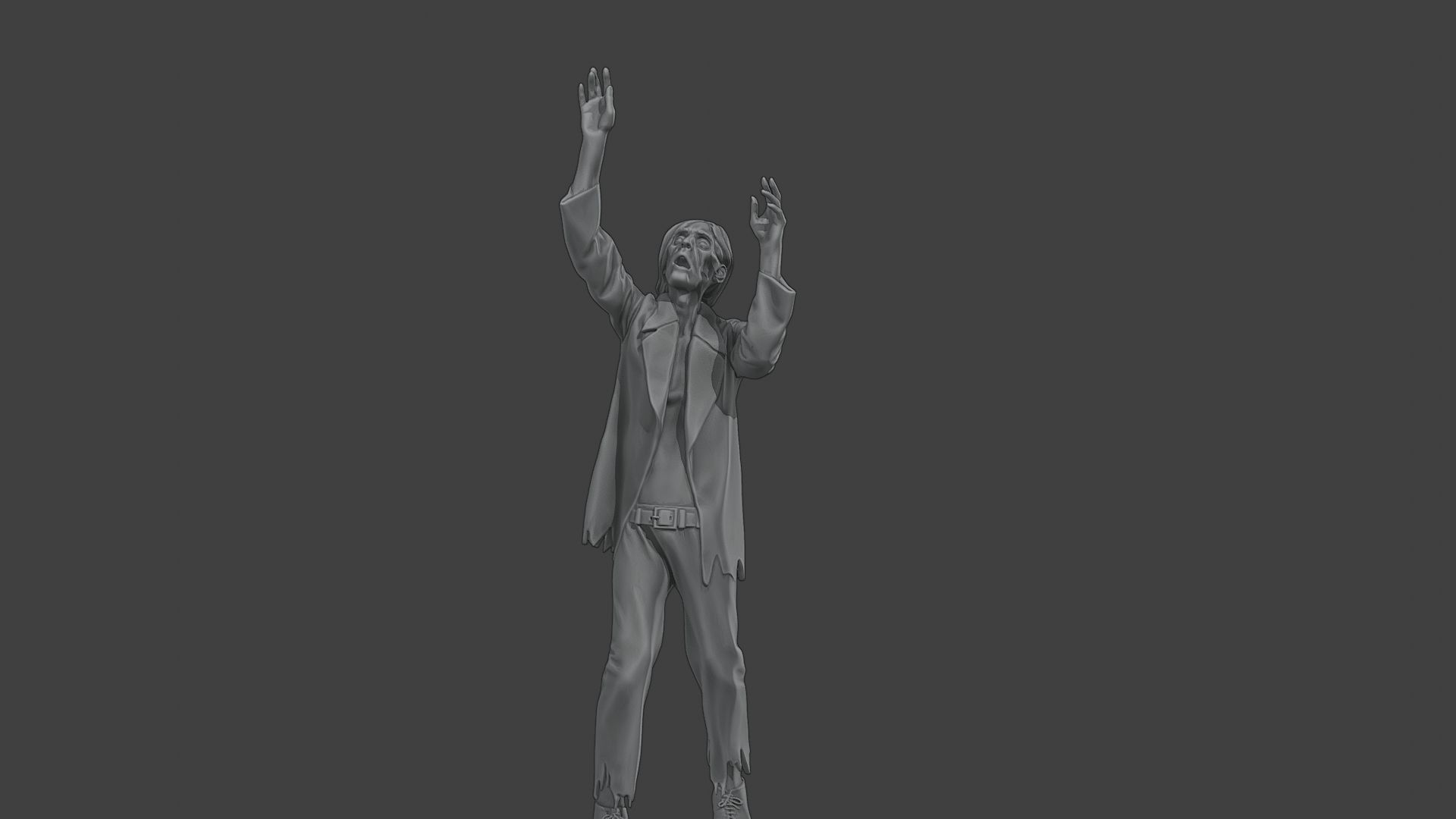 Casual Male Zombie CZ4 0001 3D print model_24