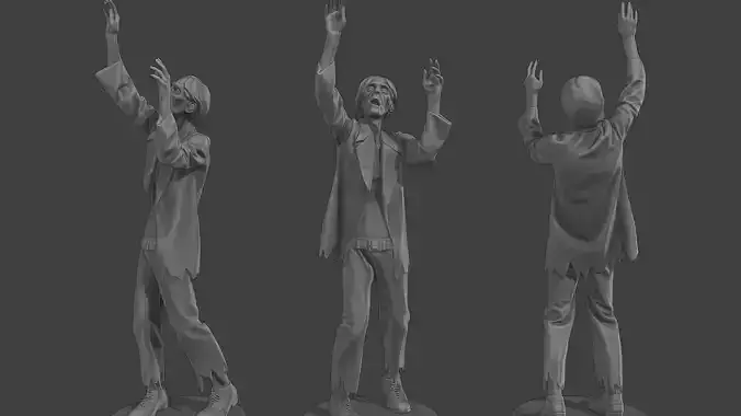 Casual Male Zombie CZ4 0001 3D print model