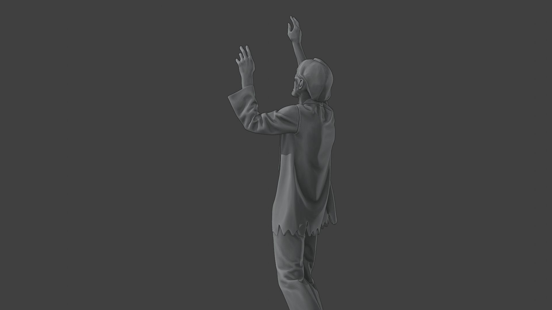 Casual Male Zombie CZ4 0001 3D print model_20