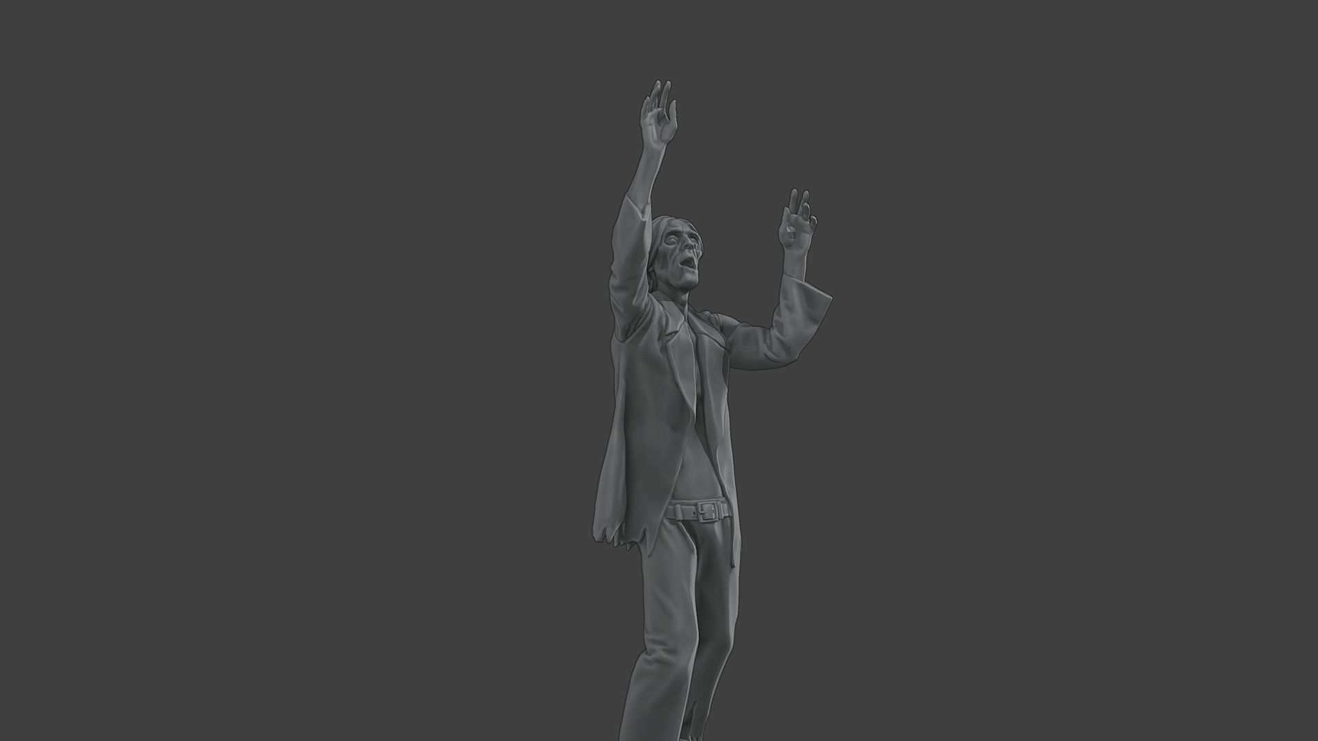 Casual Male Zombie CZ4 0001 3D print model_26