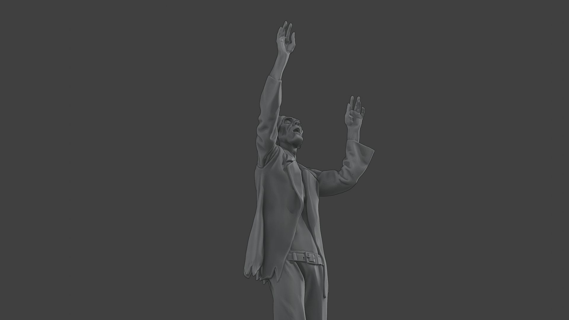 Casual Male Zombie CZ4 0001 3D print model_13