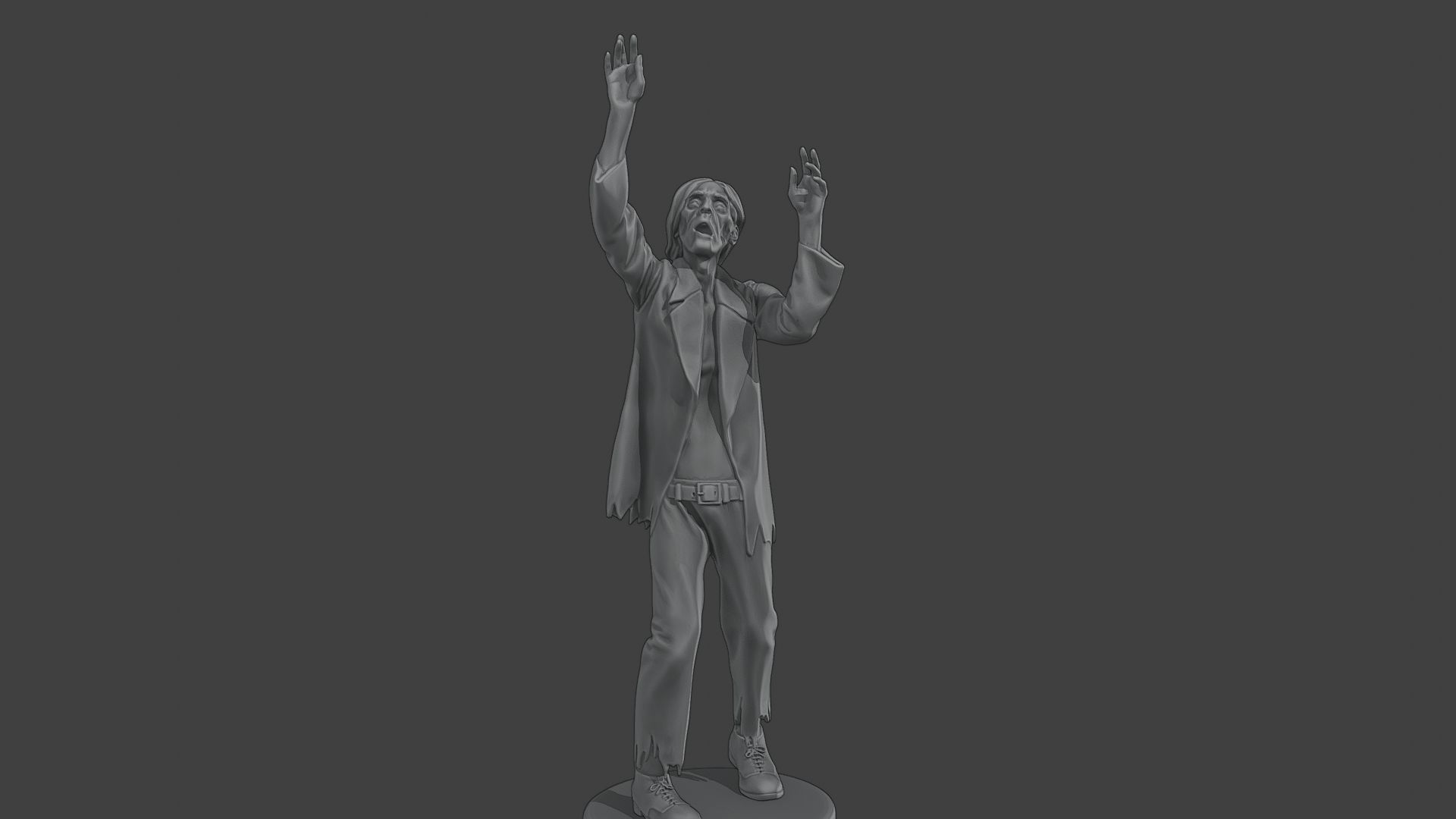 Casual Male Zombie CZ4 0001 3D print model_22