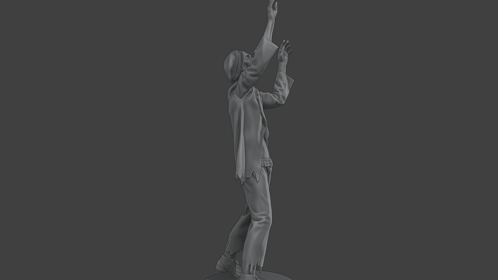 Casual Male Zombie CZ4 0001 3D print model_9