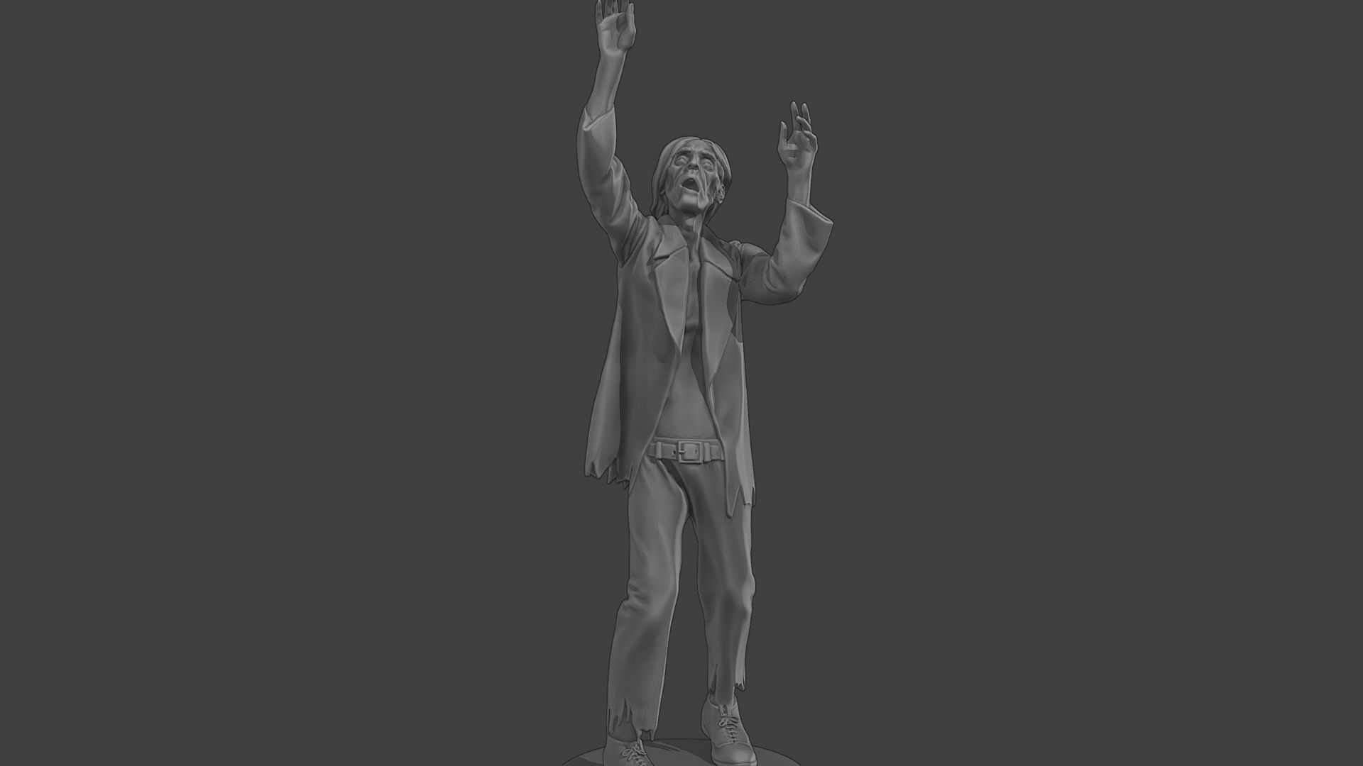 Casual Male Zombie CZ4 0001 3D print model_11