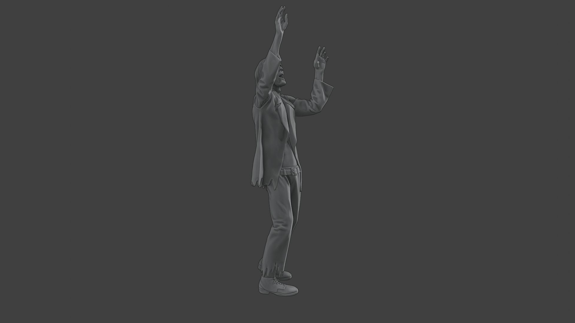 Casual Male Zombie CZ4 0001 3D print model_31