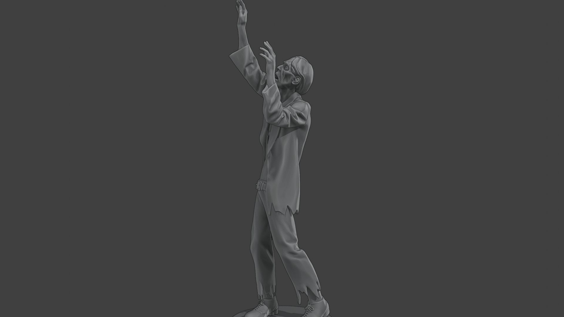 Casual Male Zombie CZ4 0001 3D print model_3