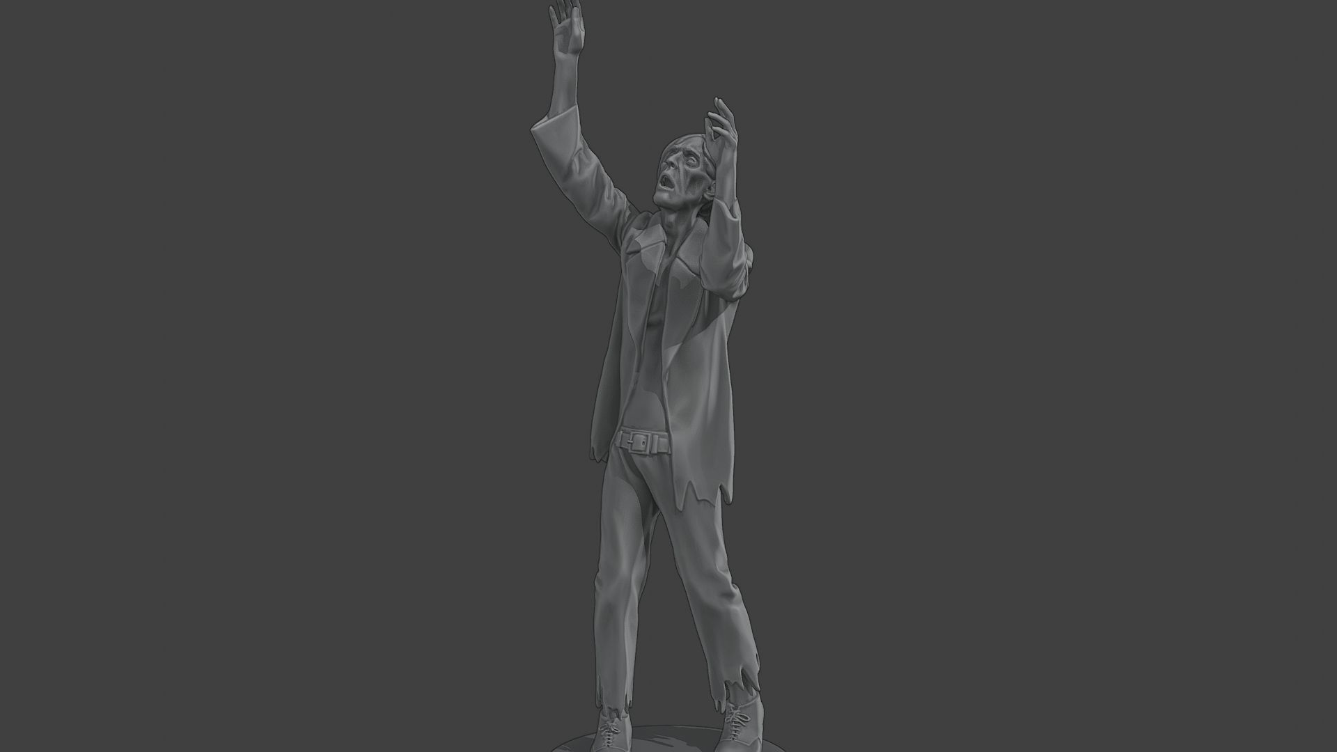 Casual Male Zombie CZ4 0001 3D print model_2