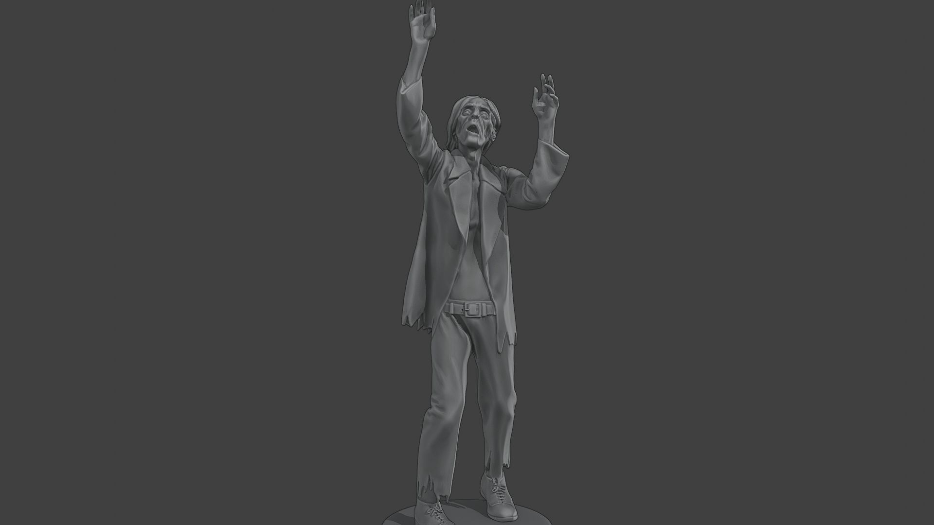 Casual Male Zombie CZ4 0001 3D print model_1