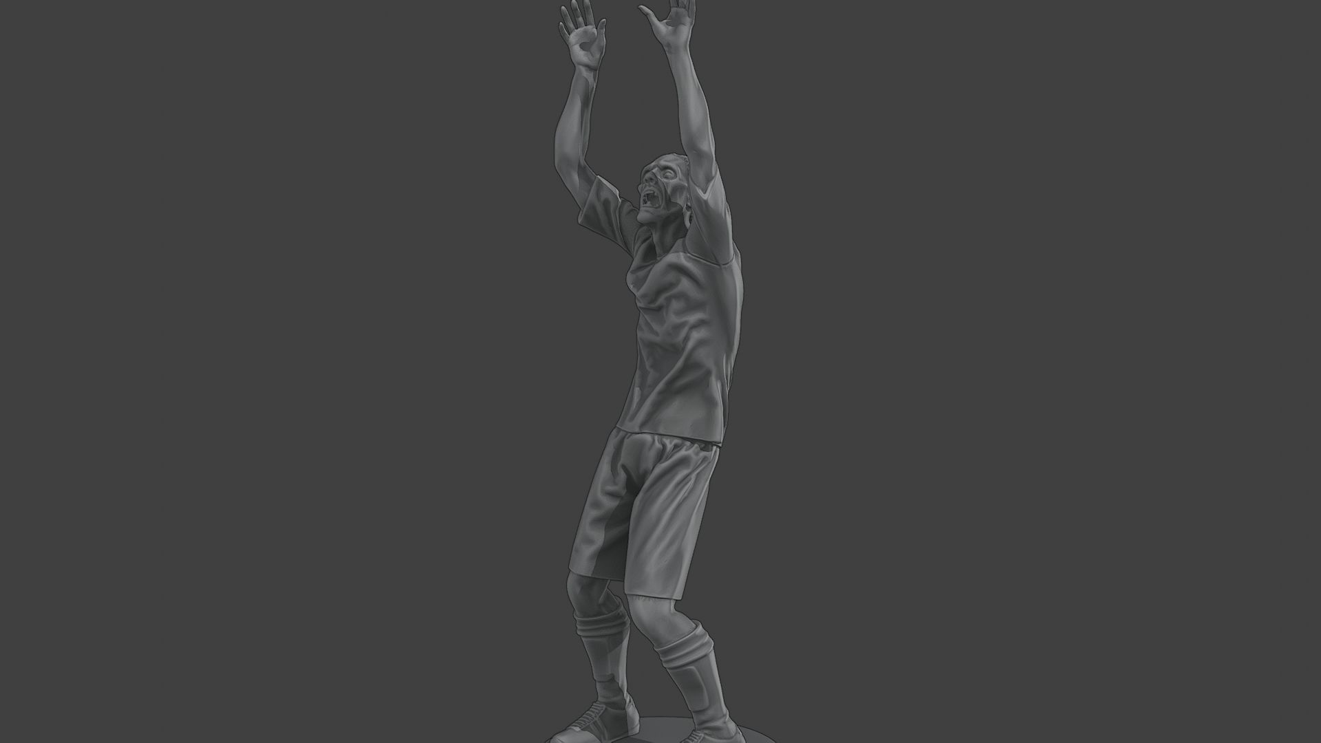 Casual Male Zombie CZ4 0003 3D print model_2