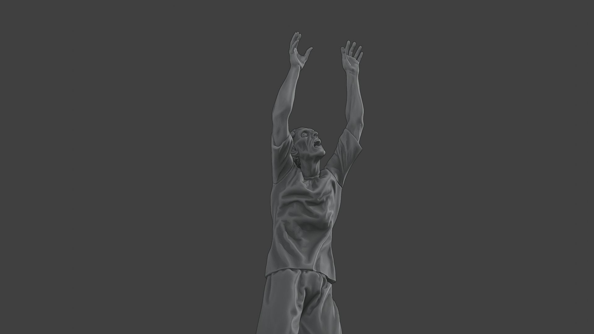 Casual Male Zombie CZ4 0003 3D print model_13