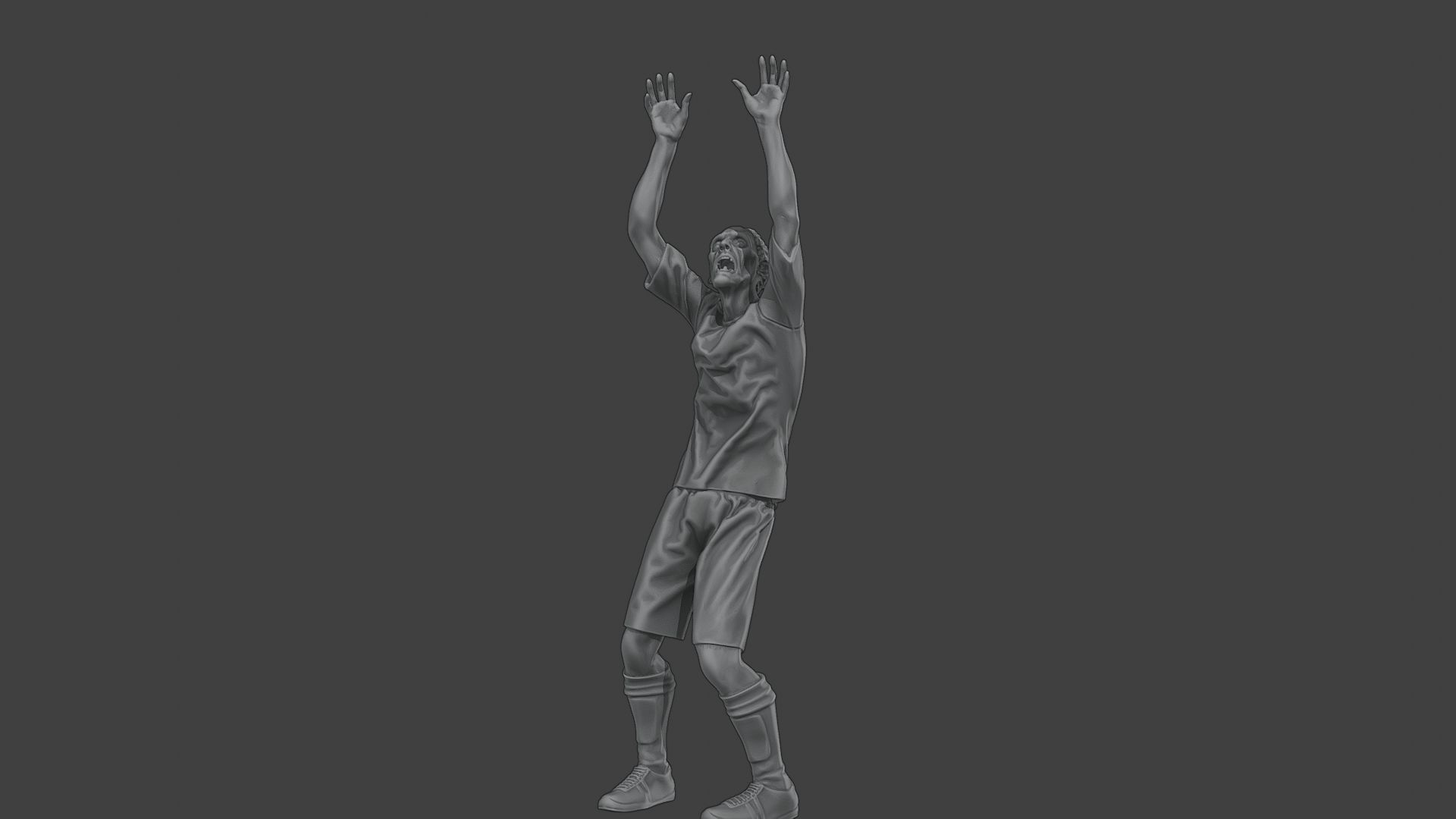 Casual Male Zombie CZ4 0003 3D print model_23