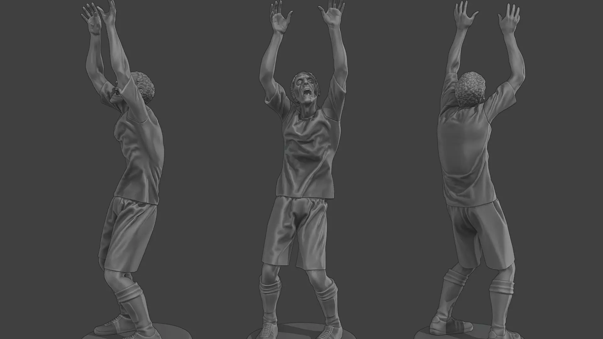 Casual Male Zombie CZ4 0003 3D print model_0