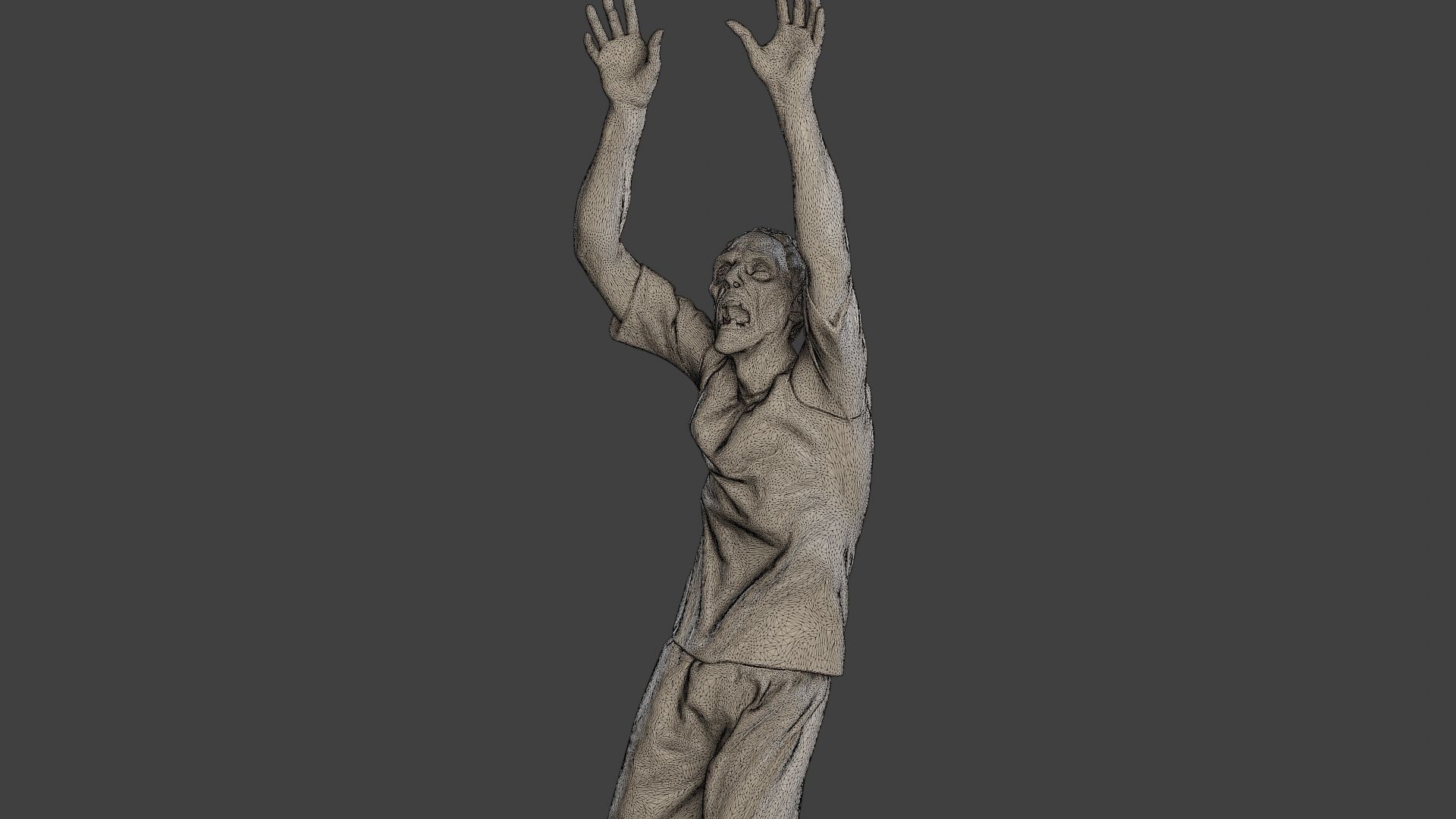 Casual Male Zombie CZ4 0003 3D print model_12