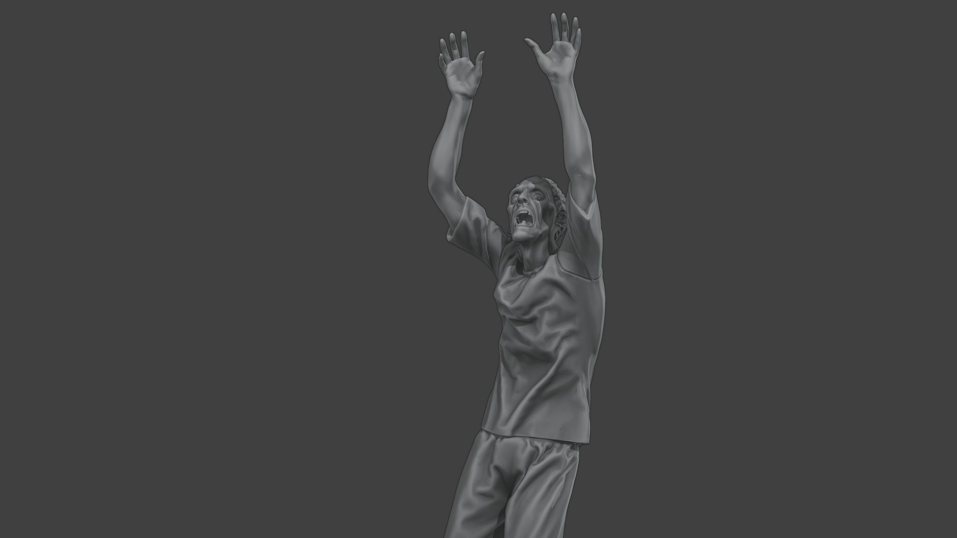 Casual Male Zombie CZ4 0003 3D print model_18