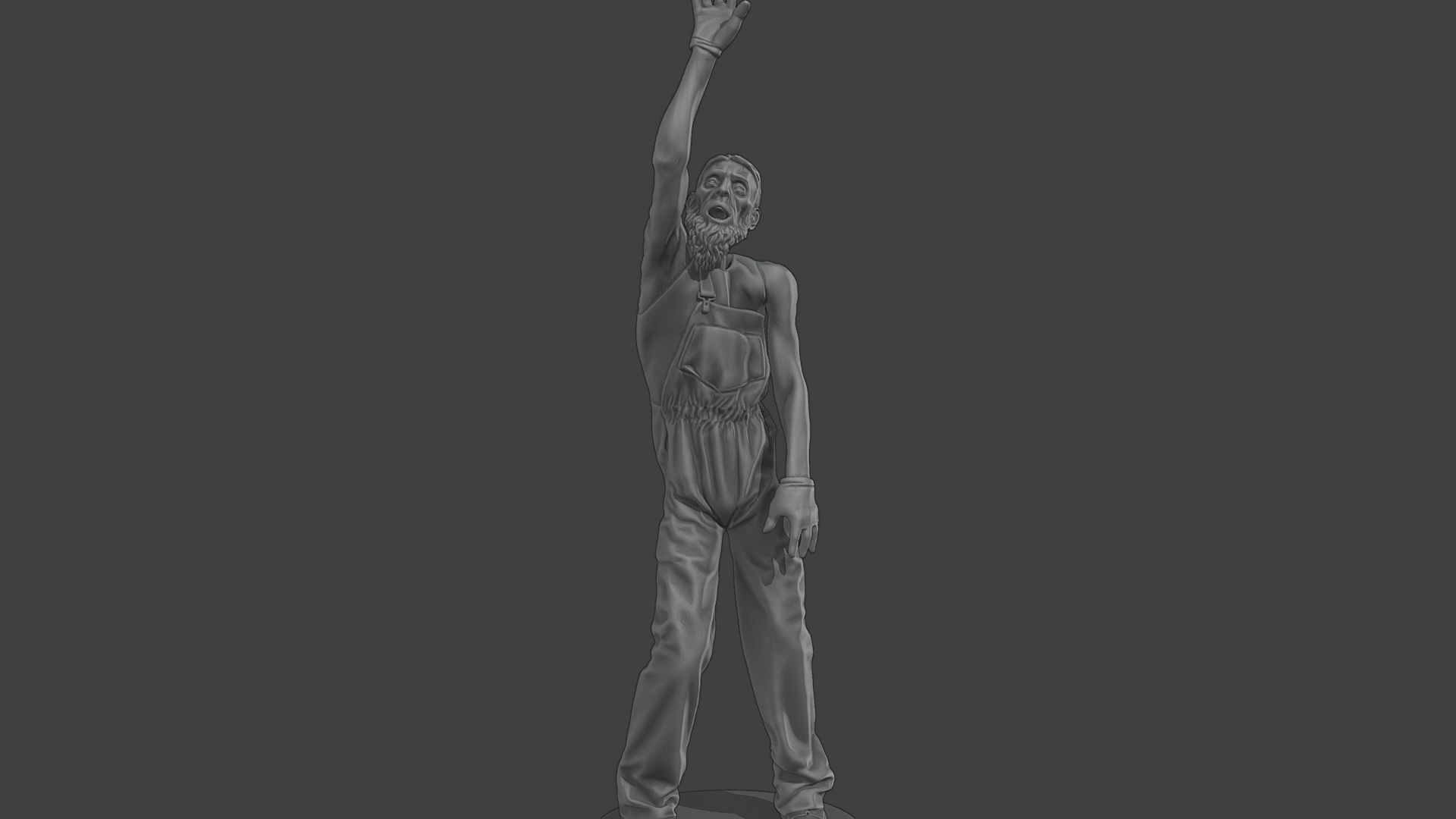 Casual Male Zombie CZ4 0004 3D print model_11