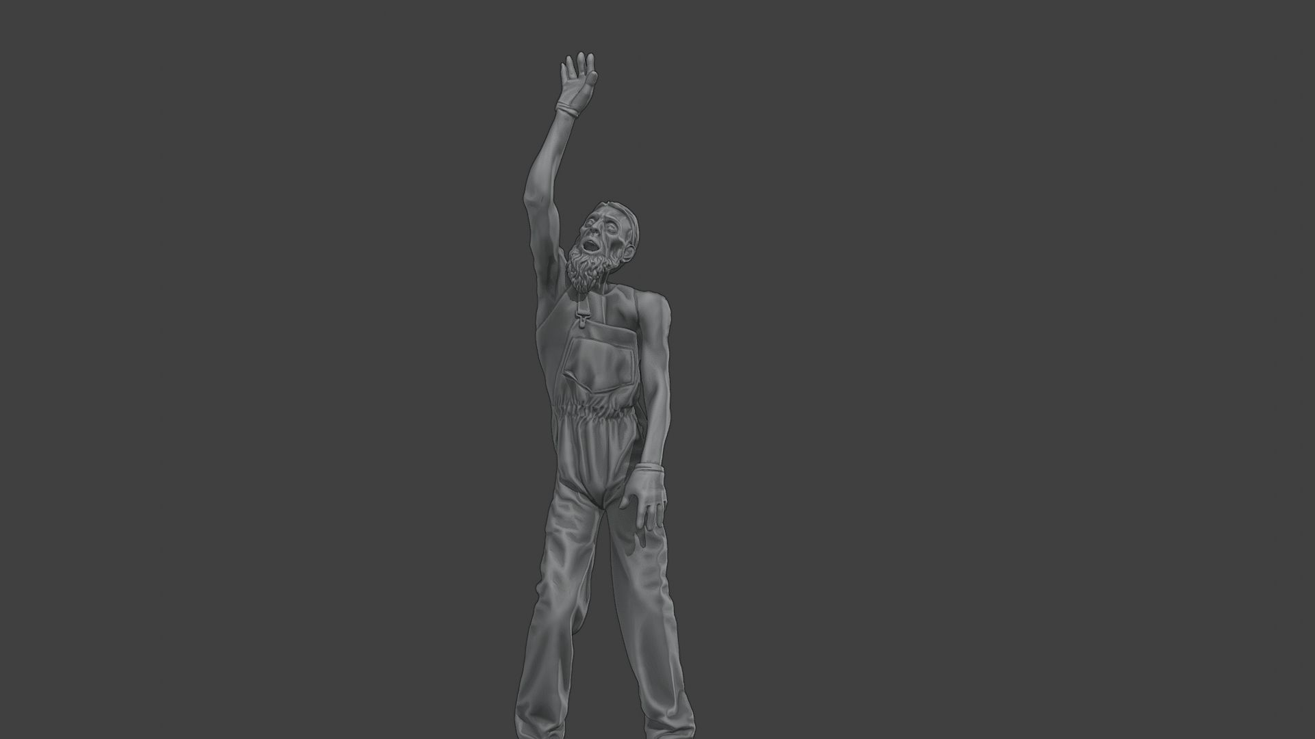 Casual Male Zombie CZ4 0004 3D print model_24