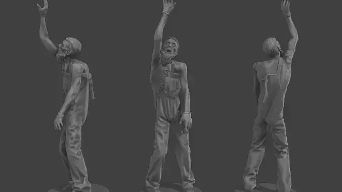 Casual Male Zombie CZ4 0004 3D print model