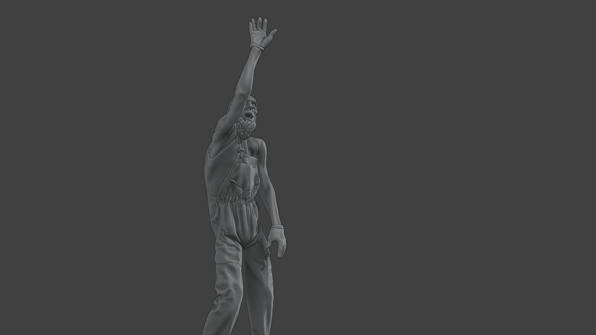 Casual Male Zombie CZ4 0004 3D print model_25