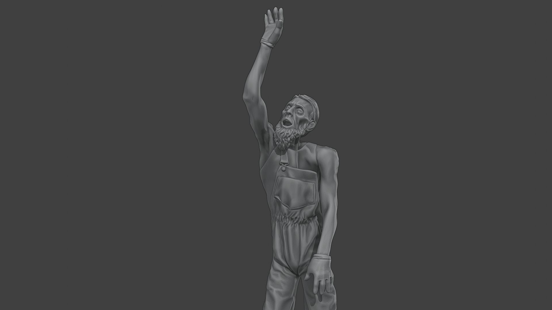 Casual Male Zombie CZ4 0004 3D print model_18