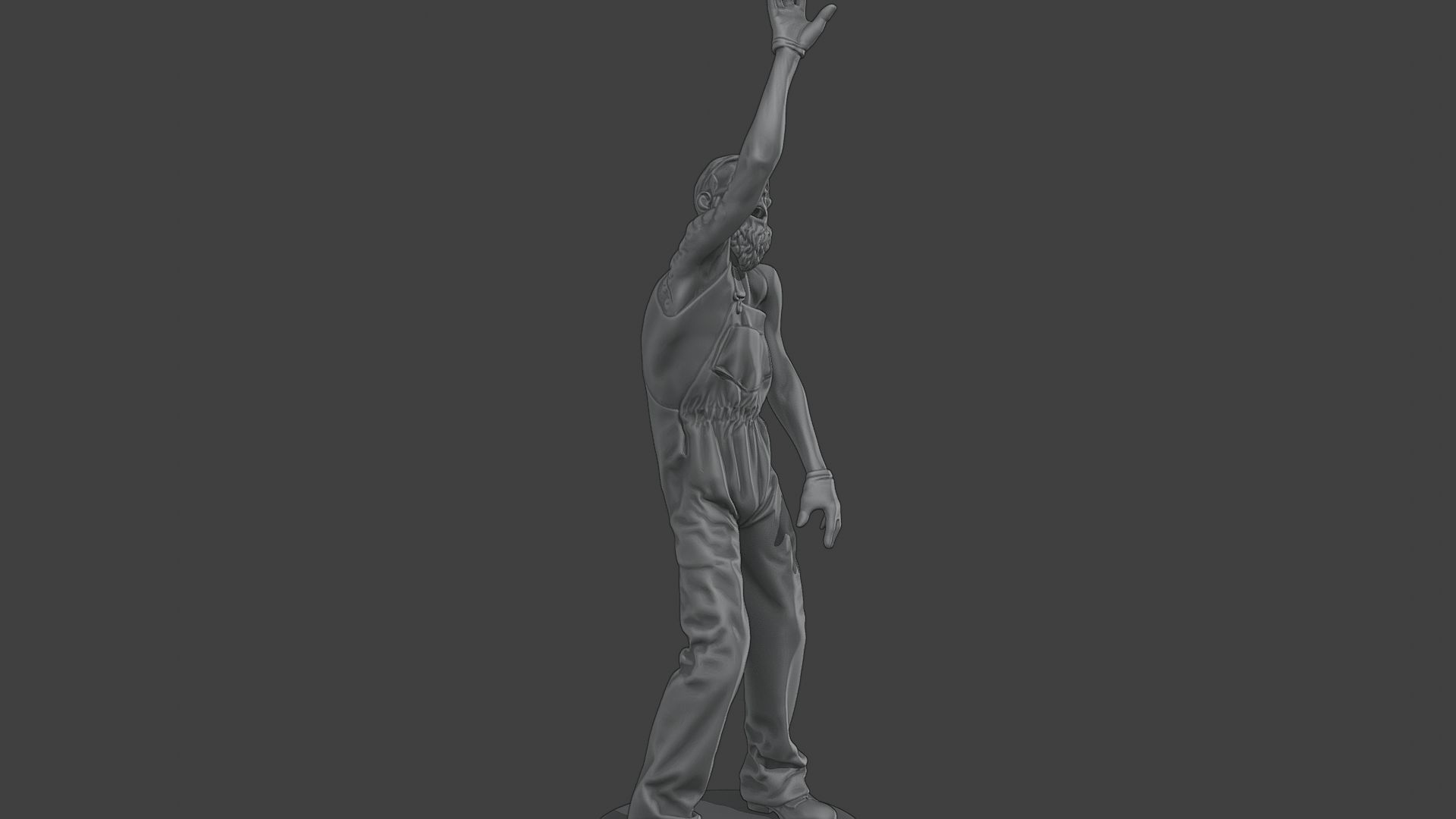 Casual Male Zombie CZ4 0004 3D print model_10