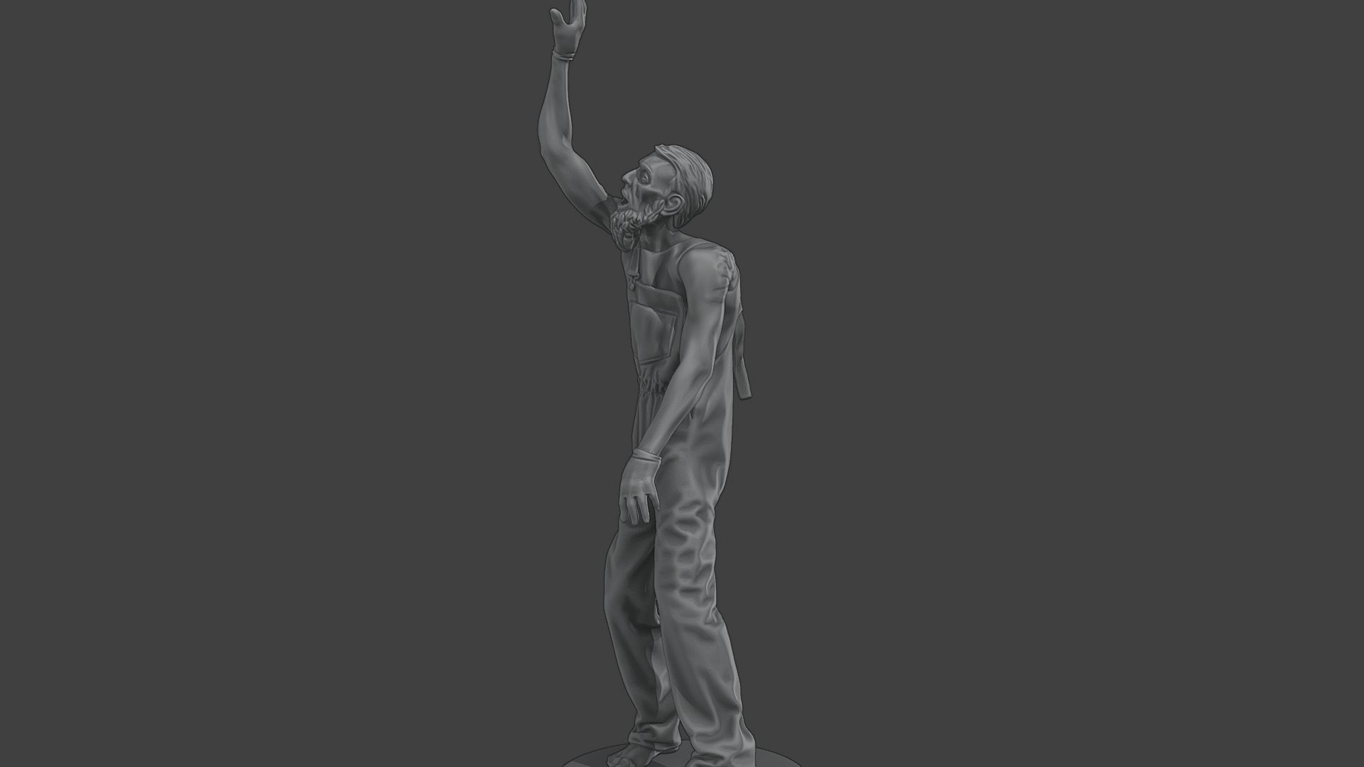 Casual Male Zombie CZ4 0004 3D print model_3