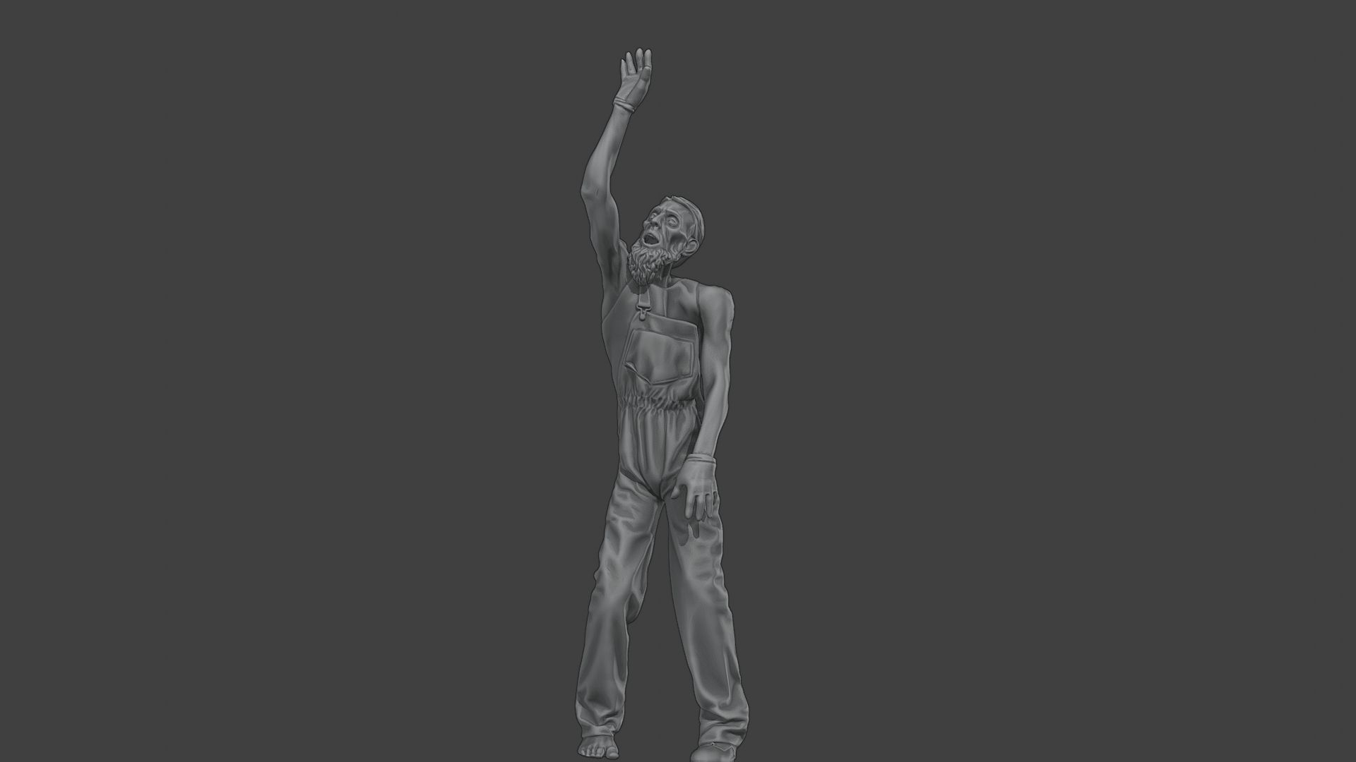 Casual Male Zombie CZ4 0004 3D print model_23