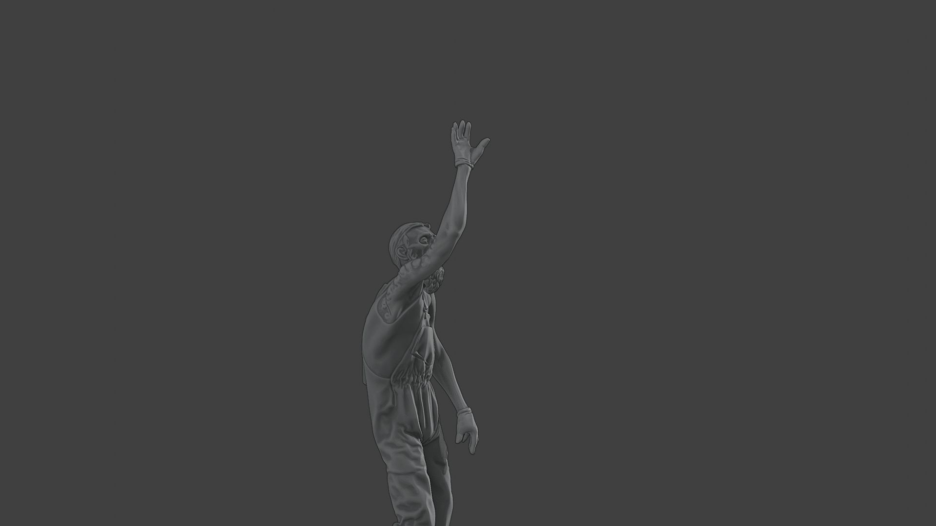 Casual Male Zombie CZ4 0004 3D print model_29