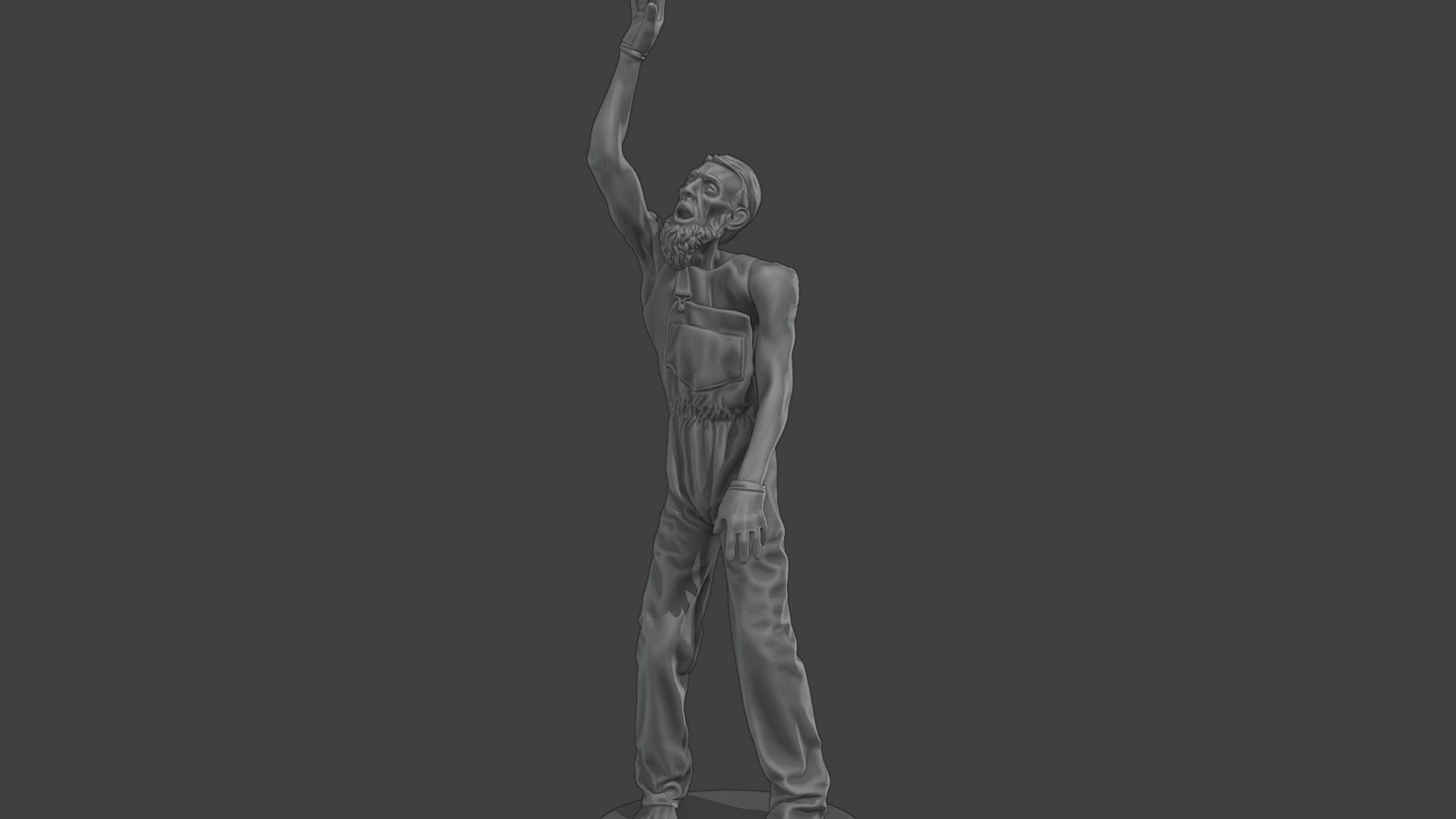 Casual Male Zombie CZ4 0004 3D print model_2