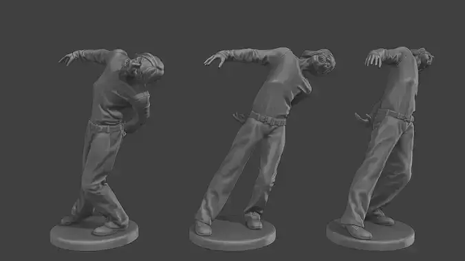 Casual Male Zombie CZ4 0005 3D print model