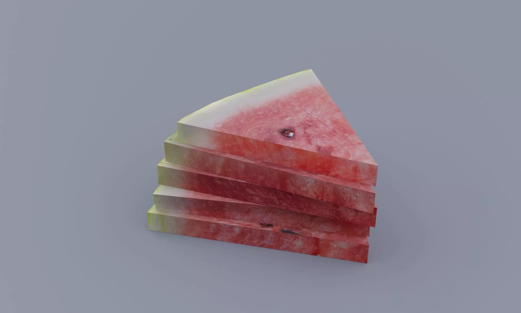 Low Poly Realistic Watermelon Slices Low-poly 3D model_0