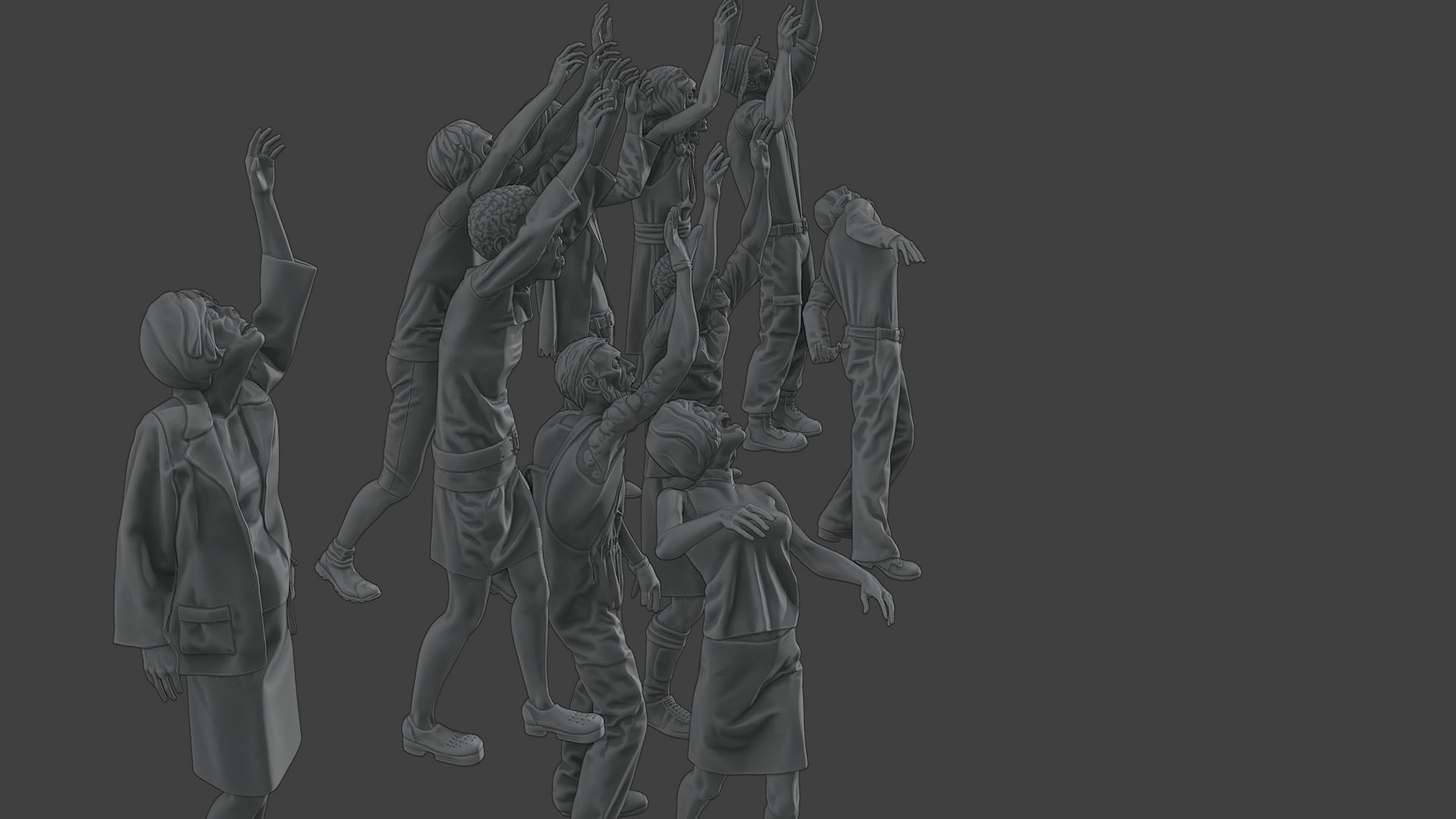 Casual Zombie CZ4 Pack 1 3D Model Collection_24