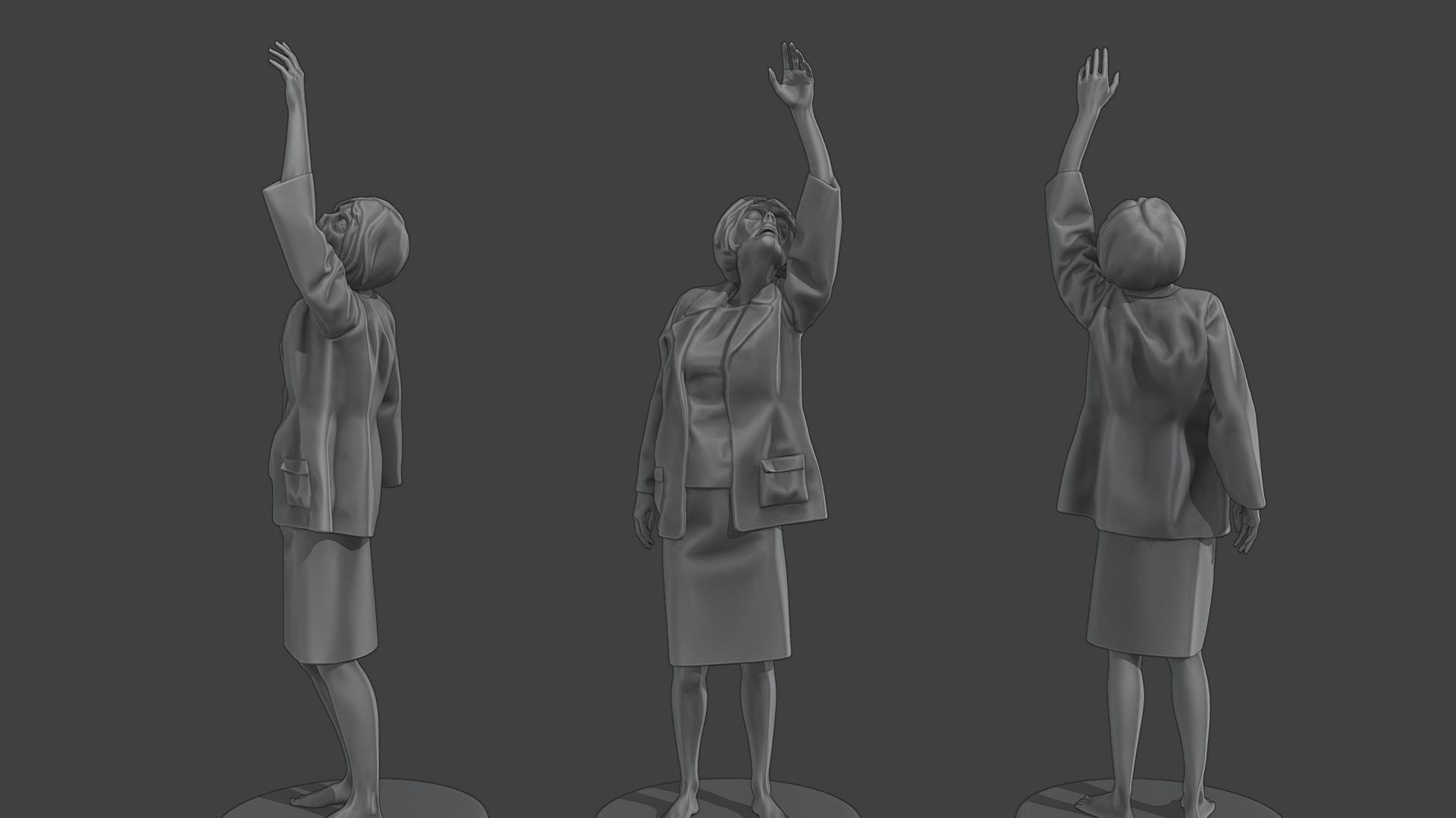 Casual Zombie CZ4 Pack 1 3D Model Collection_2