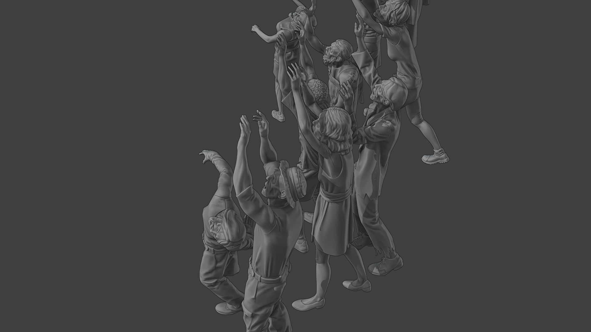 Casual Zombie CZ4 Pack 1 3D Model Collection_20