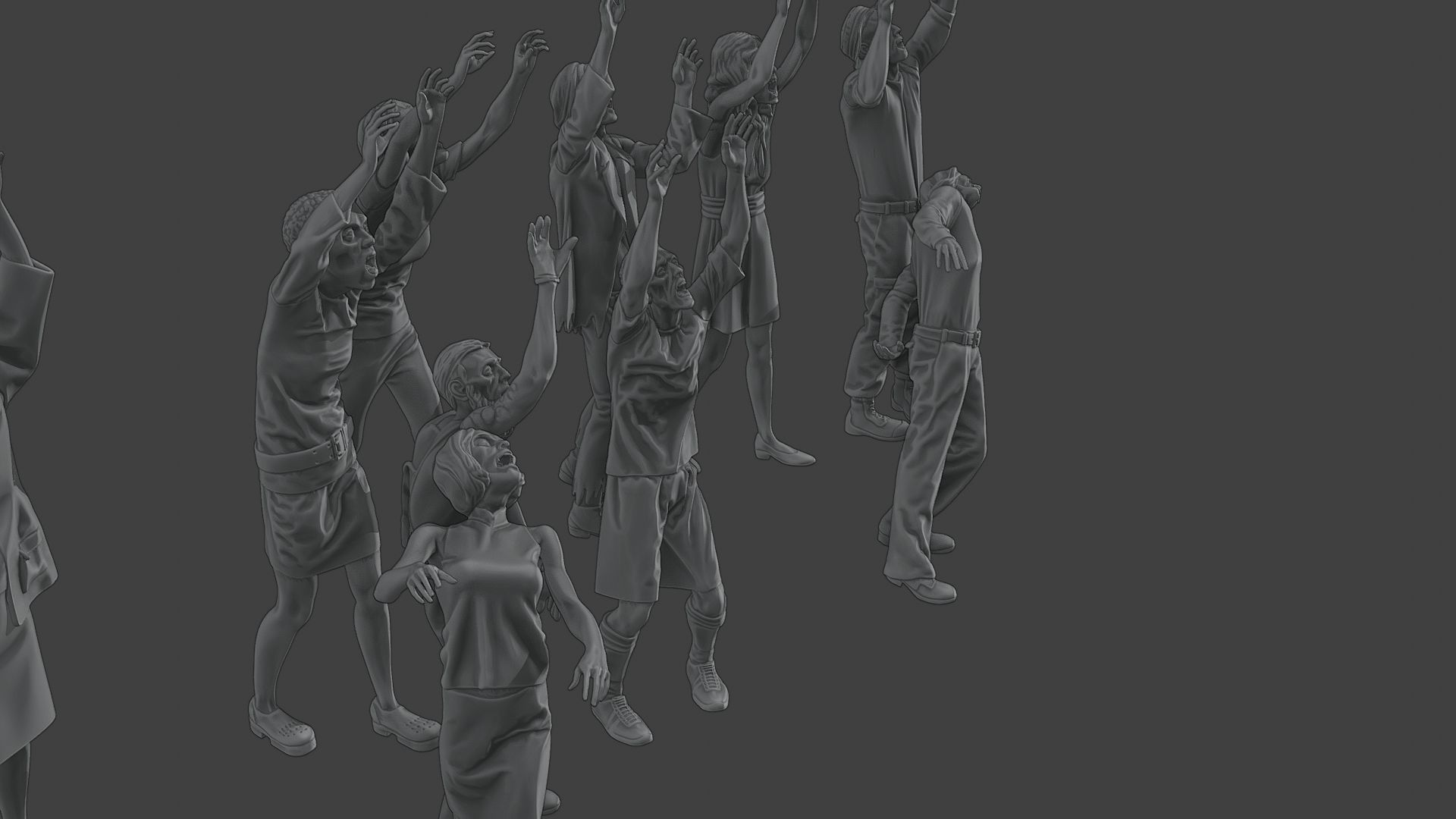 Casual Zombie CZ4 Pack 1 3D Model Collection_30