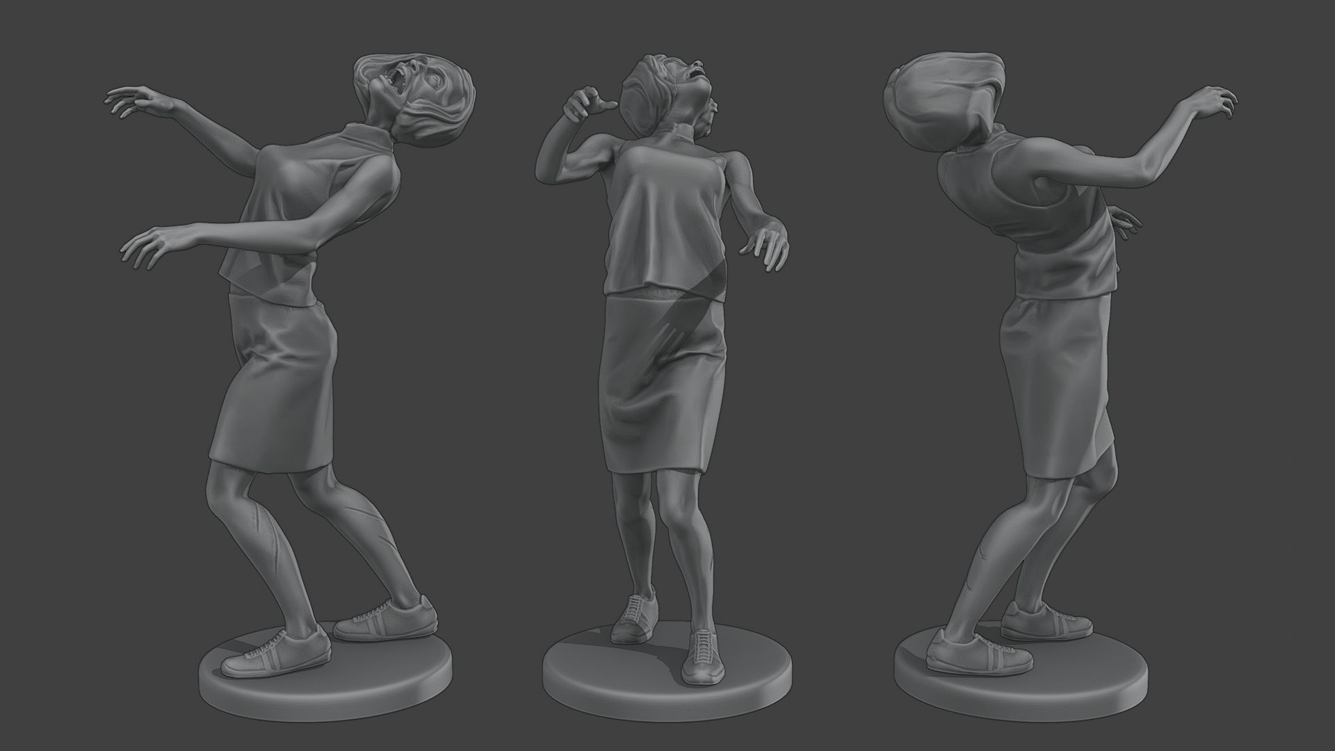 Casual Zombie CZ4 Pack 1 3D Model Collection_10