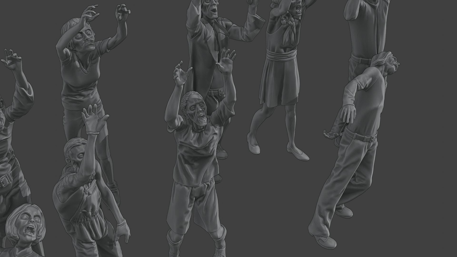 Casual Zombie CZ4 Pack 1 3D Model Collection_19